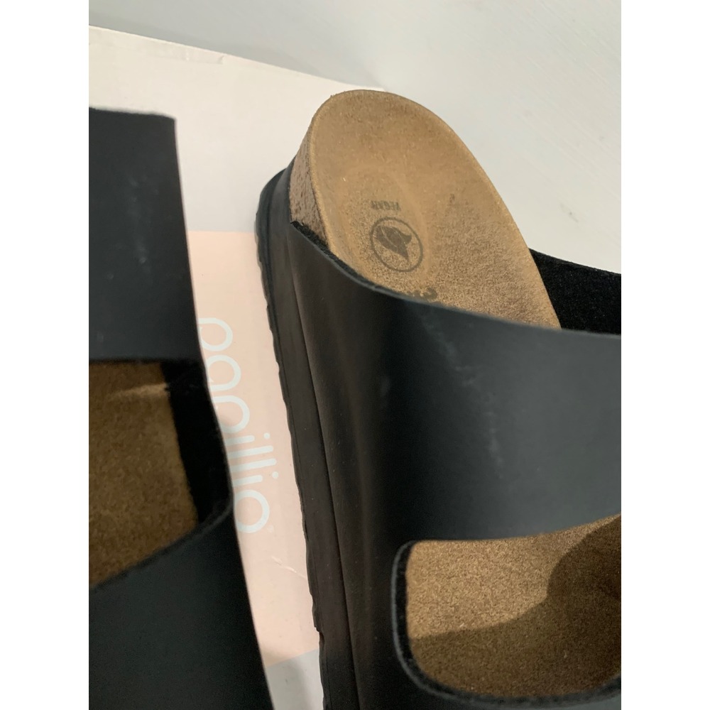 NWT Papillio by Birkenstock Arizona Platform Vegan Sandals Black 37 L6 M4 - Picture 5 of 8